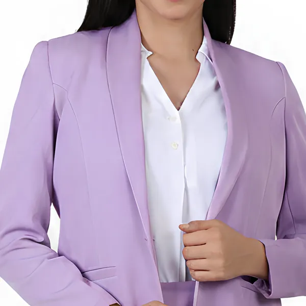Lavender_Polyester_Blend_Formal_Pantsuit_Single_Button_Blazer_With_Straight_Pants_For_Women
