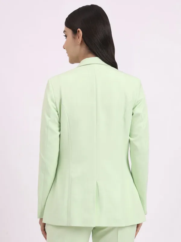 Light_Green_Formal_Single_Breasted_Blazer_For_Women