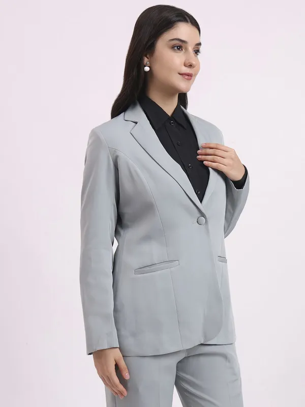 Light_Grey_Formal_Single_Breasted_Blazer_For_Women