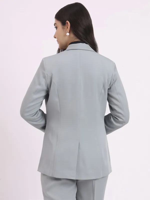 Light_Grey_Polyester_Blend_Formal_Pantsuit_Single_Button_Blazer_With_Straight_Pants_For_Women