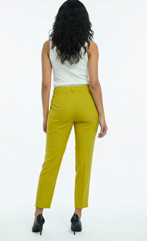 Lime_Yellow_Formal_Slim_Fit_Trouser_For_Women