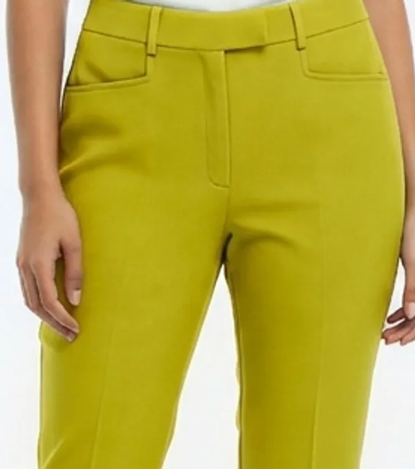 Lime_Yellow_Formal_Slim_Fit_Trouser_For_Women