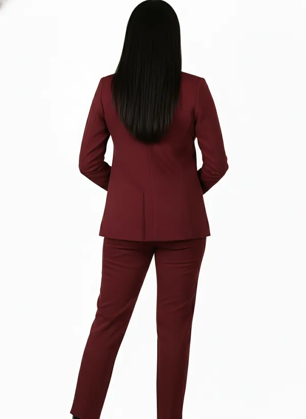 Maroon_Formal_Pantsuit_Shawl_Lapel_With_Straight_Pants_For_Women