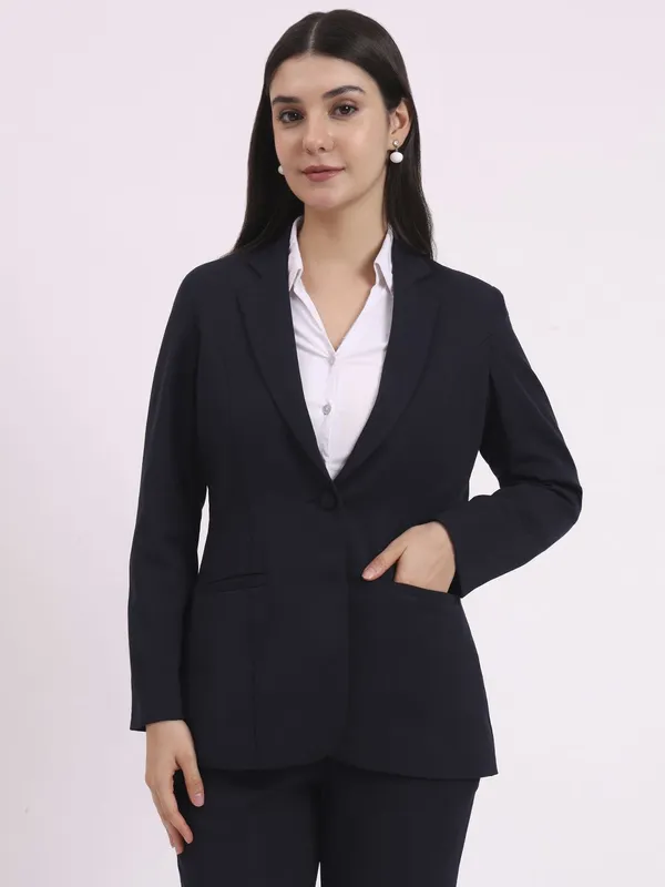 Navy_Formal_Single_Breasted_Blazer_For_Women