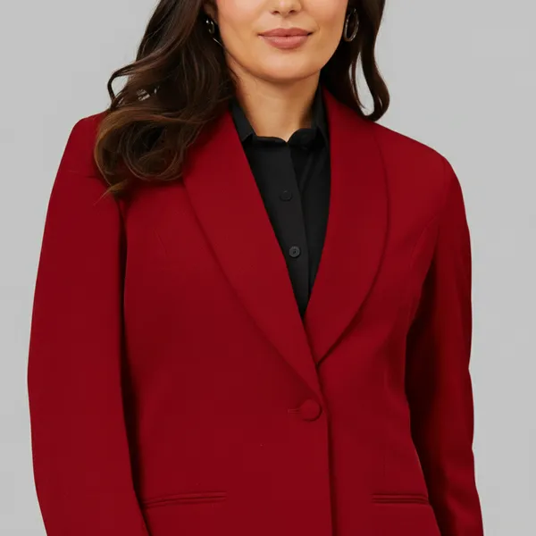 Red_Formal_Pantsuit_Shawl_Lapel_With_Straight_Pants_For_Women