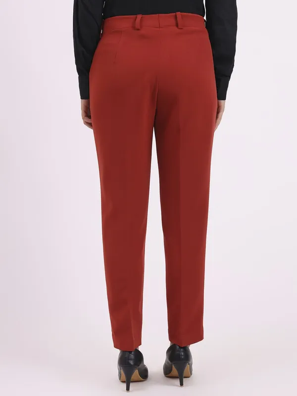 Red_Formal_Slim_Fit_Trouser_For_Women