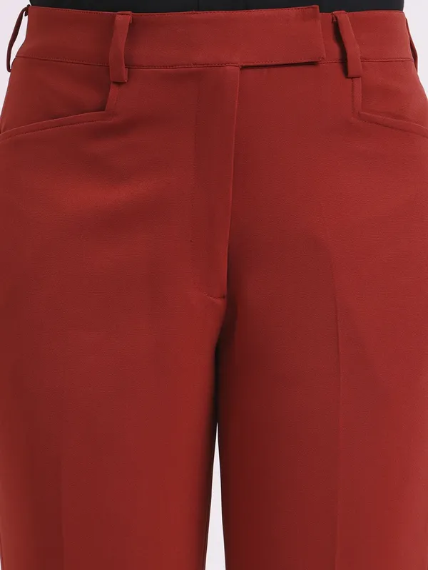 Red_Formal_Slim_Fit_Trouser_For_Women