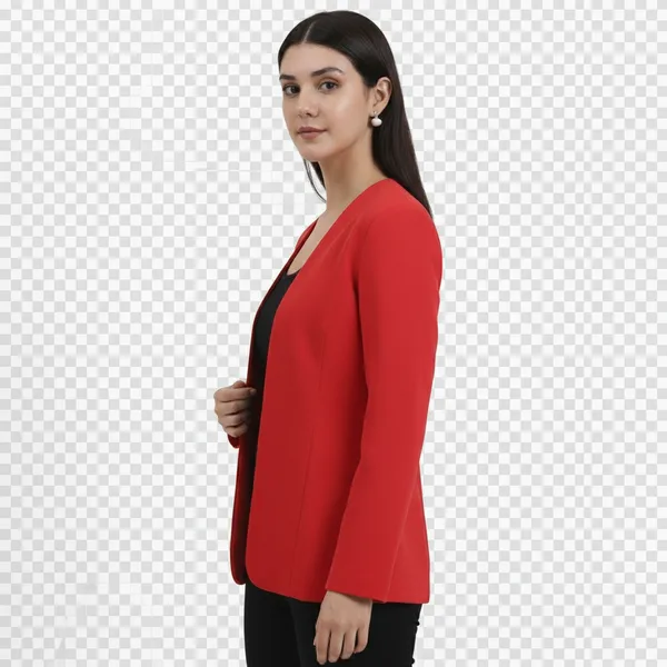 Red_Open_front_blazer_for_women