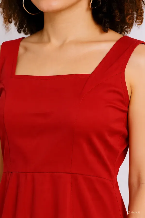 Red_Women_Sleevless_Dress