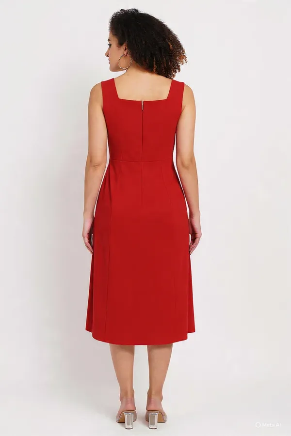 Red_Women_Sleevless_Dress