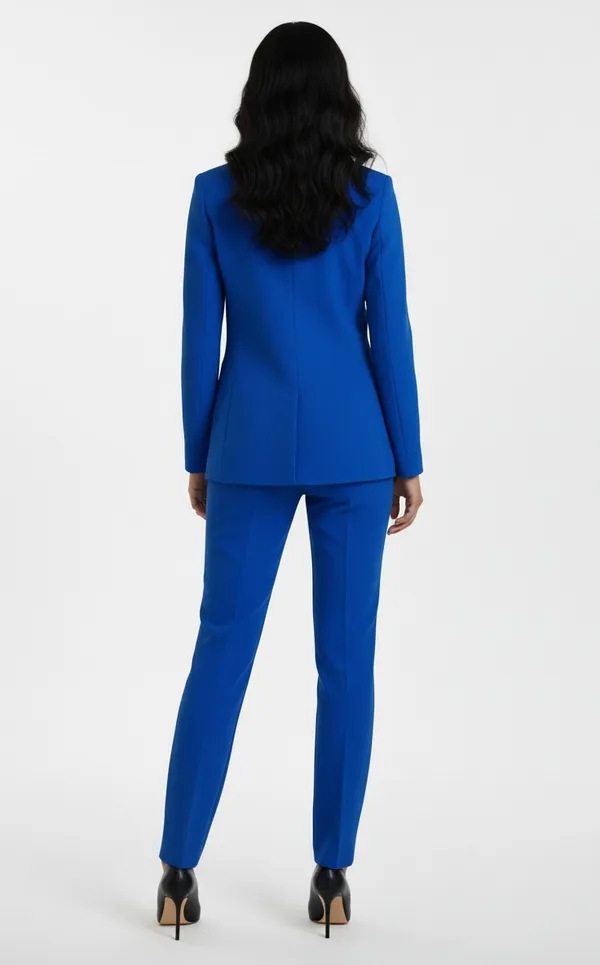 Royal_Blue_Polyester_Blend_Formal_Pantsuit_Single_Button_Blazer_With_Straight_Pants_For_Women