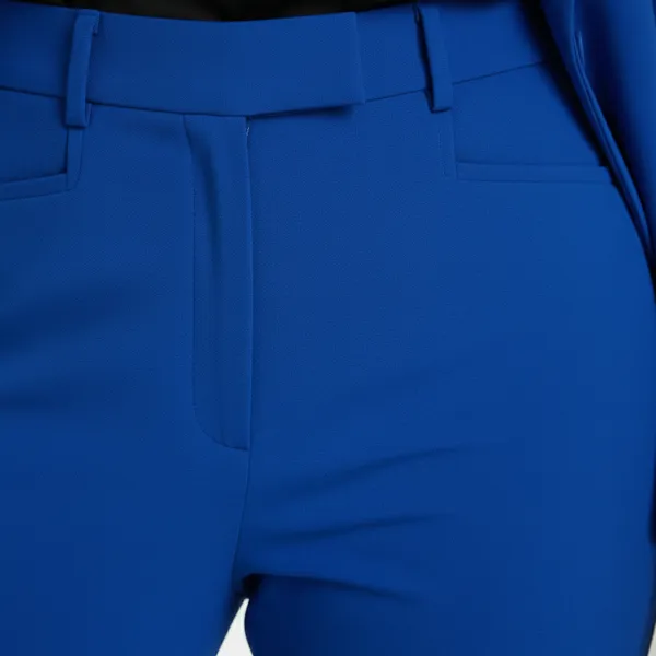 Royal_Blue_Polyester_Blend_Formal_Pantsuit_Single_Button_Blazer_With_Straight_Pants_For_Women