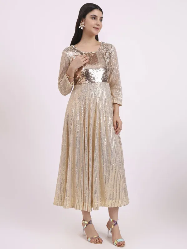 Women_Fit_and_Flare_Golden_yellow_Maxi/Full_Length_Dress