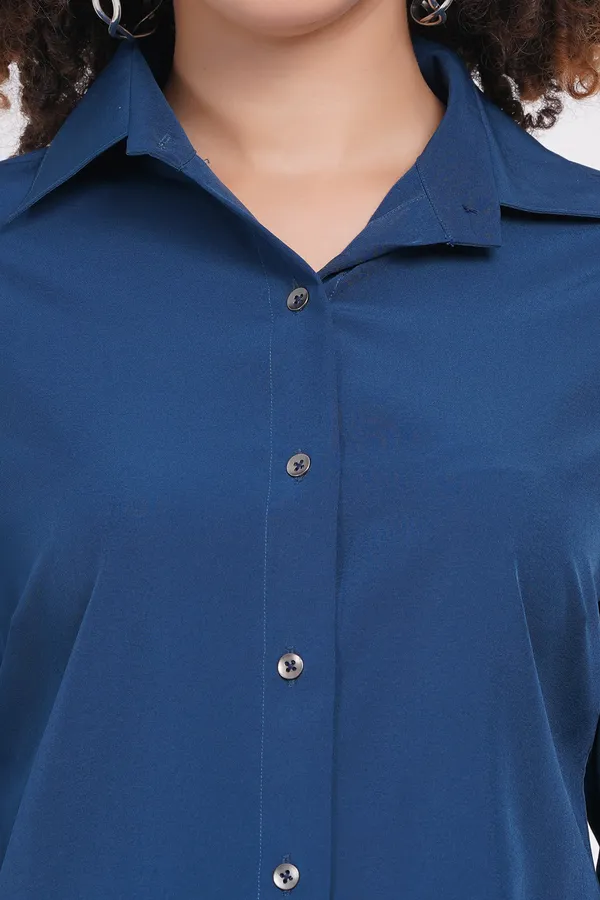 Women's_Teal_Blue_Formal/Casual_Shirt,_Long_Sleeve,_Sleeve_Button,_Collared