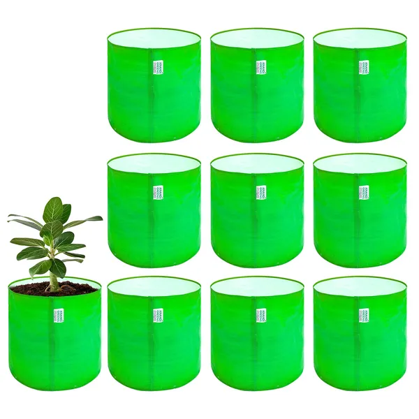Pack_Of_10_Green_Hdpe_Circular_Grow_Bag__260_Gsm