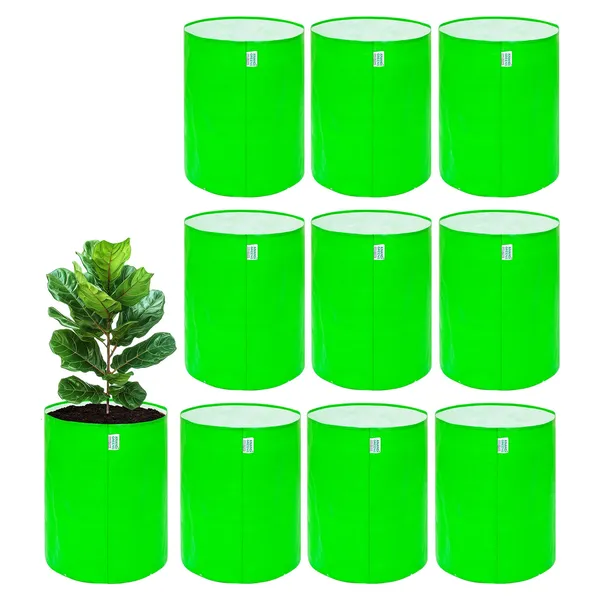 Pack_Of_10_Green_Hdpe_Circular_Grow_Bag_260_Gsm