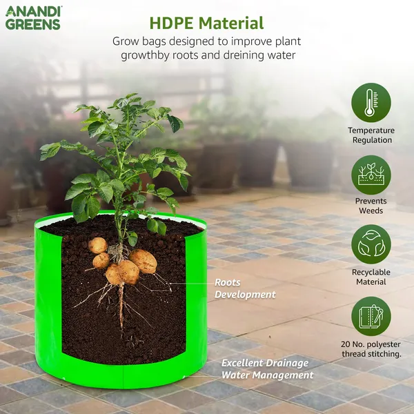 Pack_Of_20_Green_Hdpe_Circular_Grow_Bag__260_Gsm