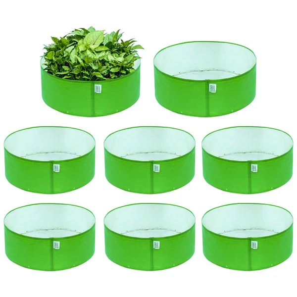 Pack_Of_8_Green_Hdpe_Circular_Grow_Bag_18X6_In_260_Gsm