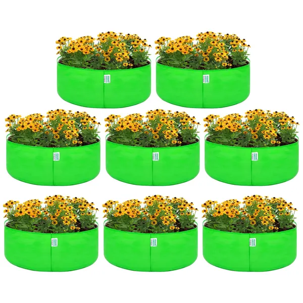 Pack_Of_8_Green_Hdpe_Circular_Grow_Bag_260_Gsm