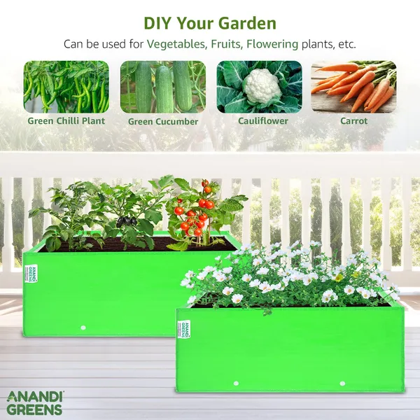 Pack_Of_2_Green_Hdpe_Rectangle_Grow_Bag_24X18X9_In_260_Gsm