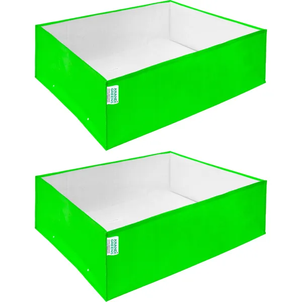 Pack_Of_2_Green_Hdpe_Rectangle_Grow_Bag_24X18X9_In_260_Gsm