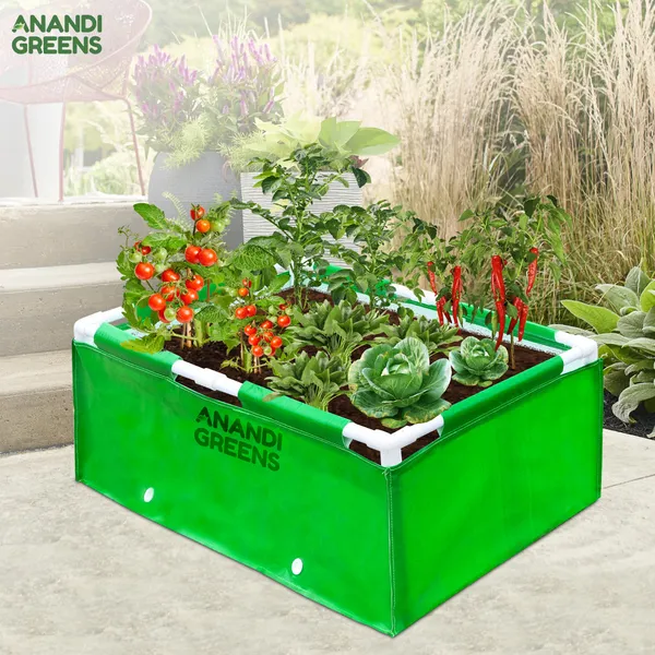 Green_Hdpe_Rectangular_Grow_Bag_3X1.5X1_Ft_With_Upvc_Frame