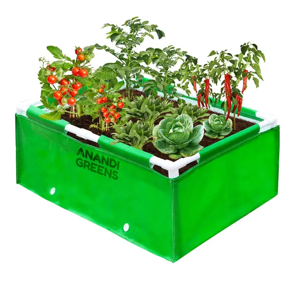 Green_Hdpe_Rectangular_Grow_Bag_3X1.5X1_Ft_With_Upvc_Frame