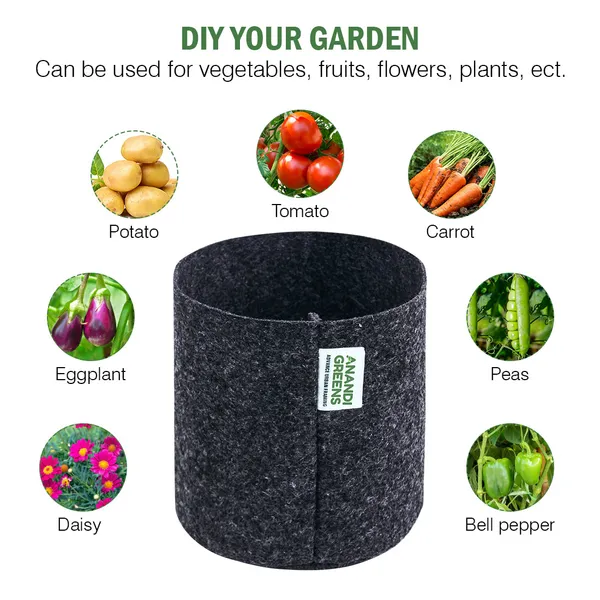 Dark_Grey_Geo_Fabric_Plant_Grow_Bag_6X6_In_400_Gsm