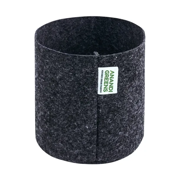 Dark_Grey_Geo_Fabric_Plant_Grow_Bag_6X6_In_400_Gsm
