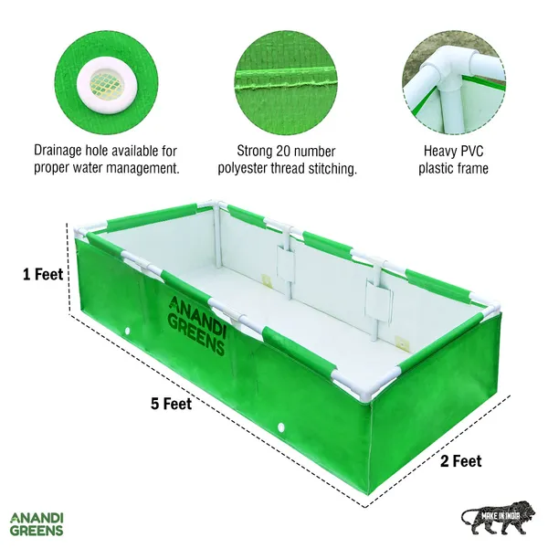 Green_Hdpe_Rectangular_Grow_Bag_5X2X1Ft_360_Gsm