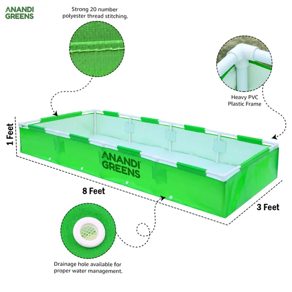 Green_Hdpe_Rectangular_Grow_Bag_8X3X1_Ft_360_Gsm