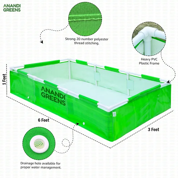 Green_Hdpe_Rectangular_Grow_Bag_6X3X1Ft_360_Gsm