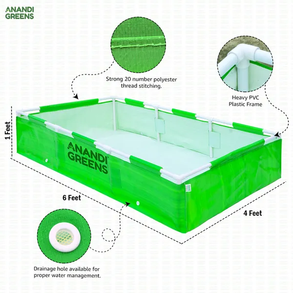 Green_Hdpe_Rectangular_Grow_Bag_6X4X1_Ft_360_Gsm
