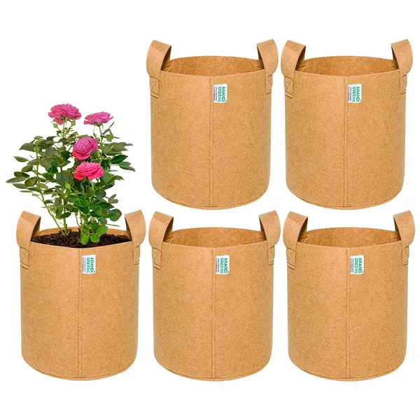Pack_Of_5_Cemal_Geo_Fabric_Plant_Grow_Bag_15X15_In_400_Gsm