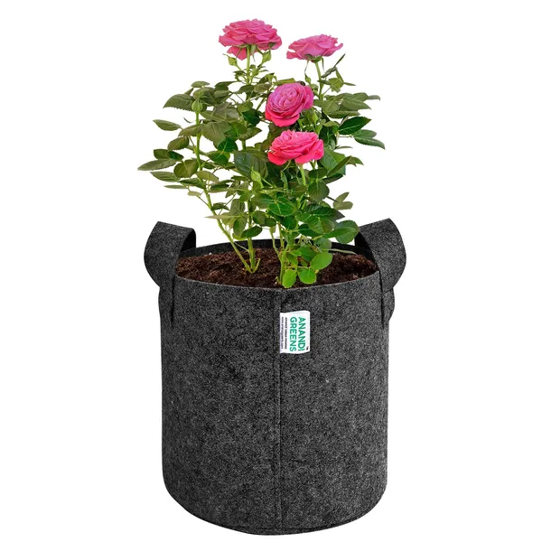 Dark_Grey_Geo_Fabric_Plant_Grow_Bag_10X10_In_400_Gsm
