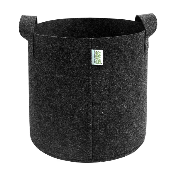 Pack_Of_5_Dark_Grey_Geo_Fabric_Plant_Grow_Bag_12X12_In_400_Gsm