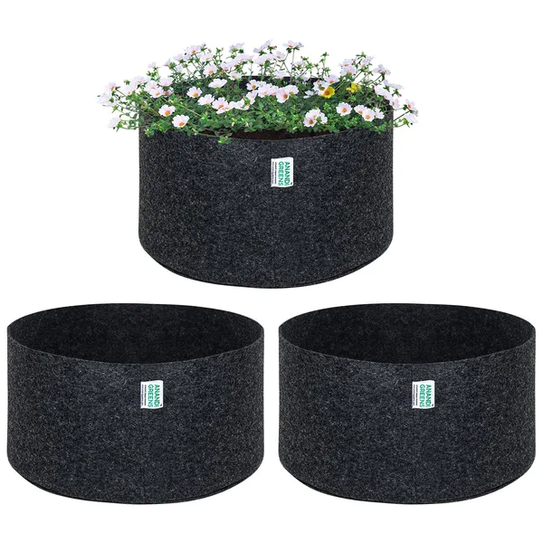 Pack_Of_3_Dark_Grey_Geo_Fabric_Plant_Grow_Bag_400_Gsm