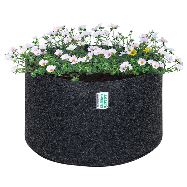 Dark_Grey_Geo_Fabric_Plant_Grow_Bag_18X9_In_400_Gsm