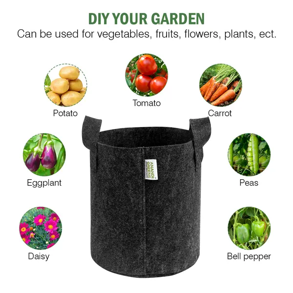 Pack_Of_10_Dark_Grey_Geo_Fabric_Plant_Grow_Bag_400_Gsm