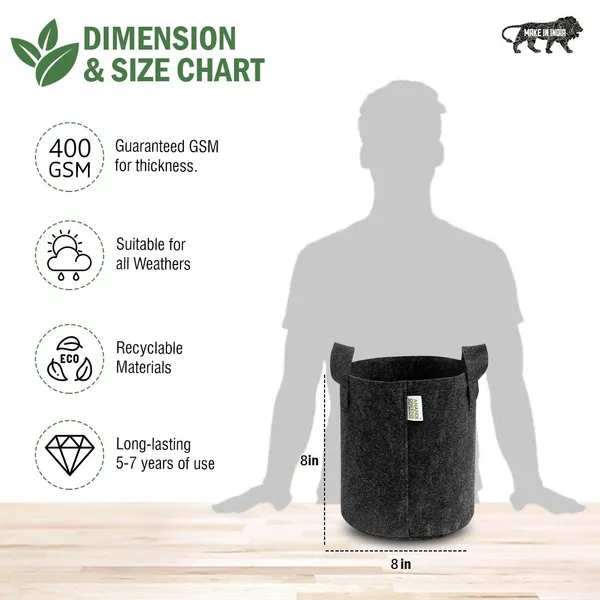 Pack_Of_10_Dark_Grey_Geo_Fabric_Plant_Grow_Bag_400_Gsm