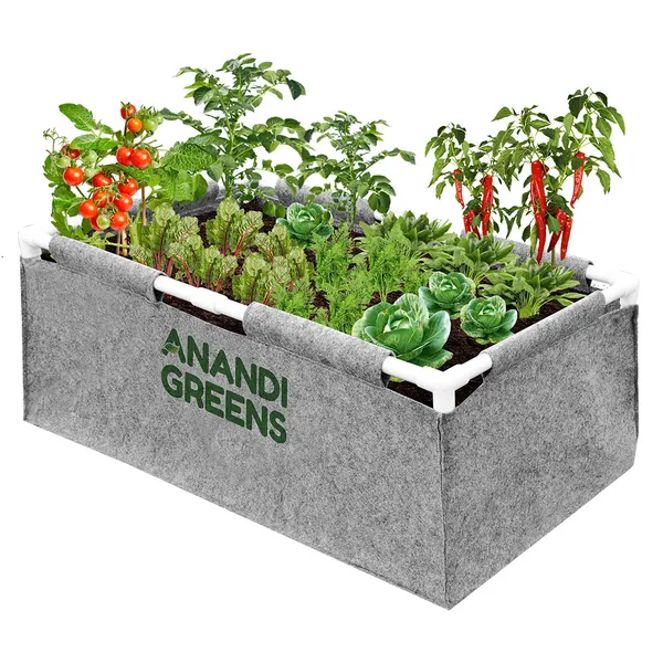 Grey_Geo_Fabric_Rectangular_Grow_Bag_3X1.5X1Ft_400_Gsm