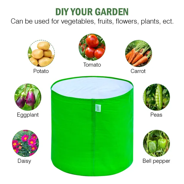 Pack_Of_10_Green_Hdpe_Circular_Grow_Bag_9X12_In_260_Gsm