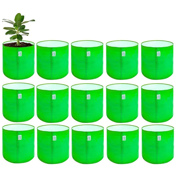 Pack_Of_15_Green_Hdpe_Circular_Grow_Bag_260_Gsm