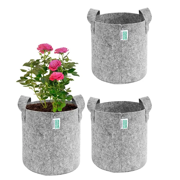 Pack_of_3_Grey_Geo_Fabric_Plant_Grow_Bag_15X15_In_400_GSM