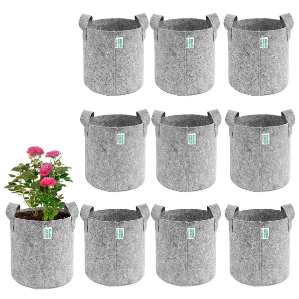 Pack_Of_10_Grey_Geo_Fabric_Plant_Grow_Bag__400_Gsm