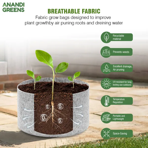 Grey_Geo_Fabric_Plant_Grow_Bag_18X6_In_400_Gsm