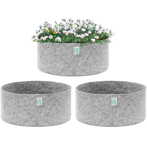 Pack_Of_3_Grey_Geo_Fabric_Plant_Grow_Bag_24X9_In_400_Gsm