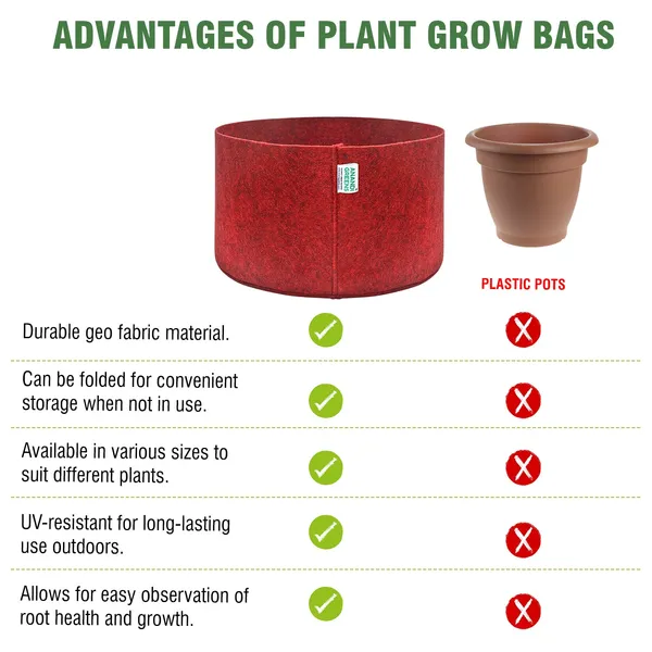 Maroon_Geo_Fabric_Plant_Grow_Bag_12X6_In_400_Gsm