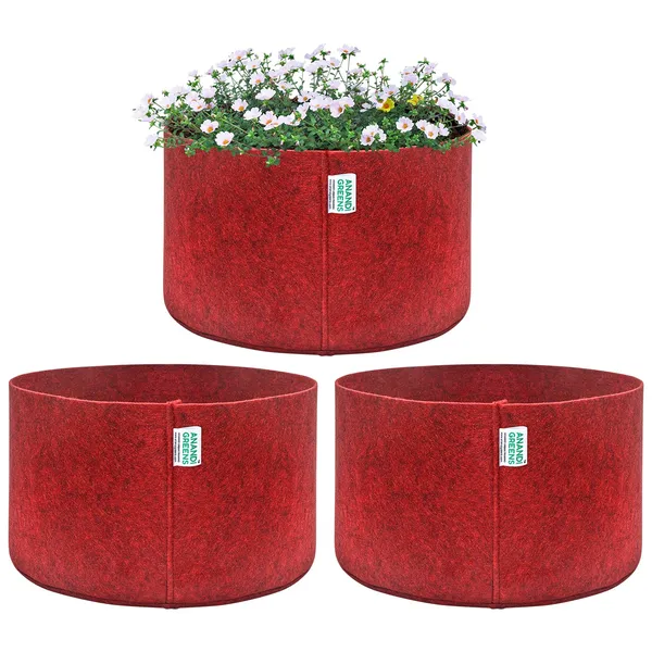Maroon_Geo_Fabric_Plant_Grow_Bag_18X9_In_400_Gsm