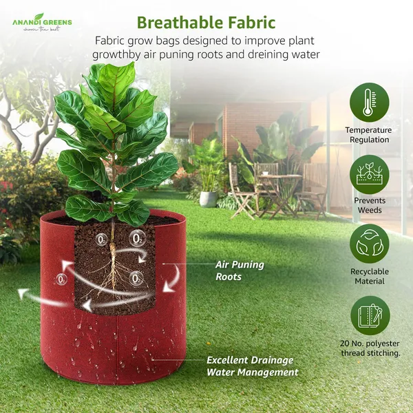 Maroon_Geo_Fabric_Plant_Grow_Bag_24X24_In